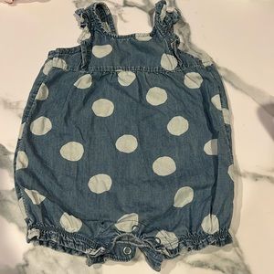 Carters 9 Month Polka Dot Jean Romper